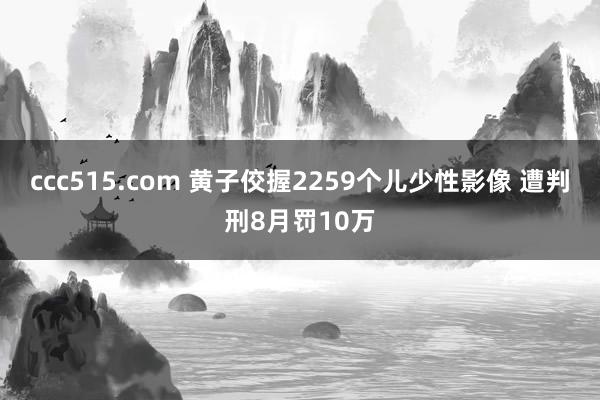 ccc515.com 黄子佼握2259个儿少性影像 遭判刑8月罚10万