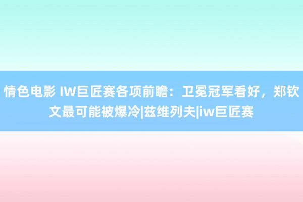 情色电影 IW巨匠赛各项前瞻：卫冕冠军看好，郑钦文最可能被爆冷|兹维列夫|iw巨匠赛